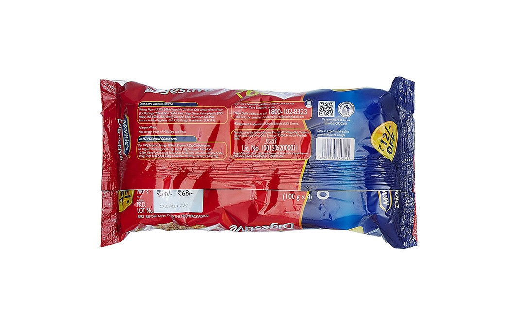 Mc-Vities Digestive Biscuits   Pack  400 grams